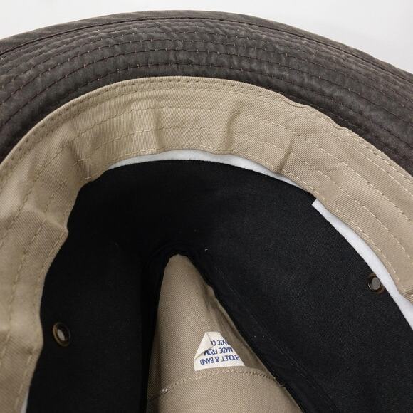 Conner Hat Outback Fitted Mens XXXL Brown Weathered Cotton Safari Outdoor WAXED - Picture 8 of 10